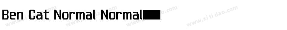 Ben Cat Normal Normal字体转换